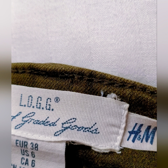 H&M Khaki Green skinny fit ankle length Jeans waist Stretchable upto 32 - Picture 5 of 11